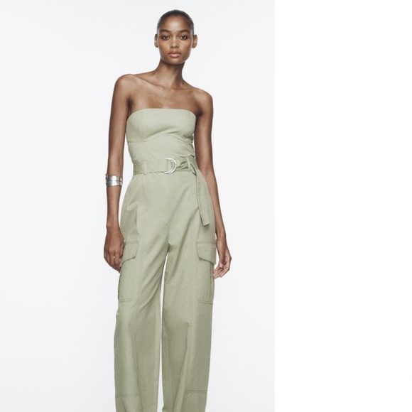 Zara WIDE LEG TECHNICAL FABRIC JUMPSUIT - Picture 13 of 13
